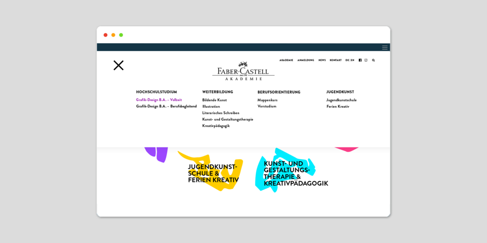 Website Relaunch Akademie Faber-Castell 2018, Bild 3 von 3