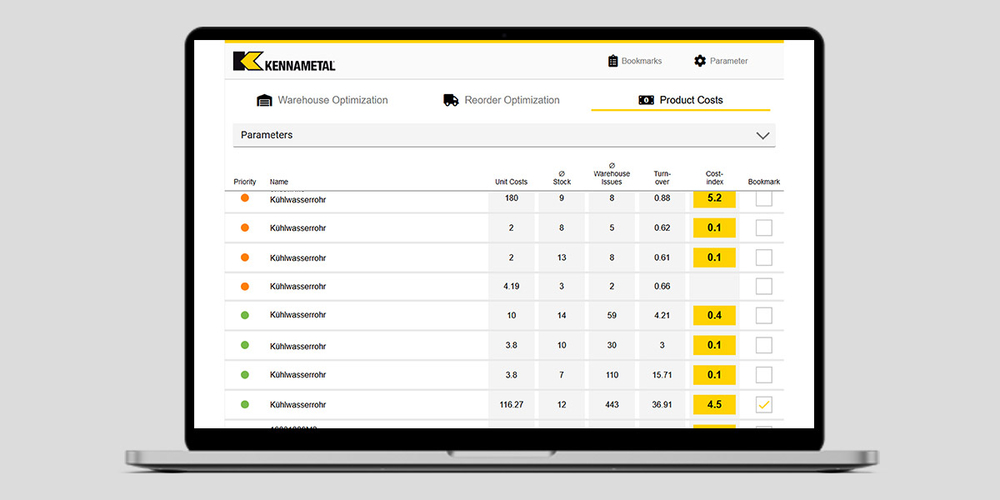 Kennametal ToolBOSS Datenvisualisierung, Bild 3 von 3