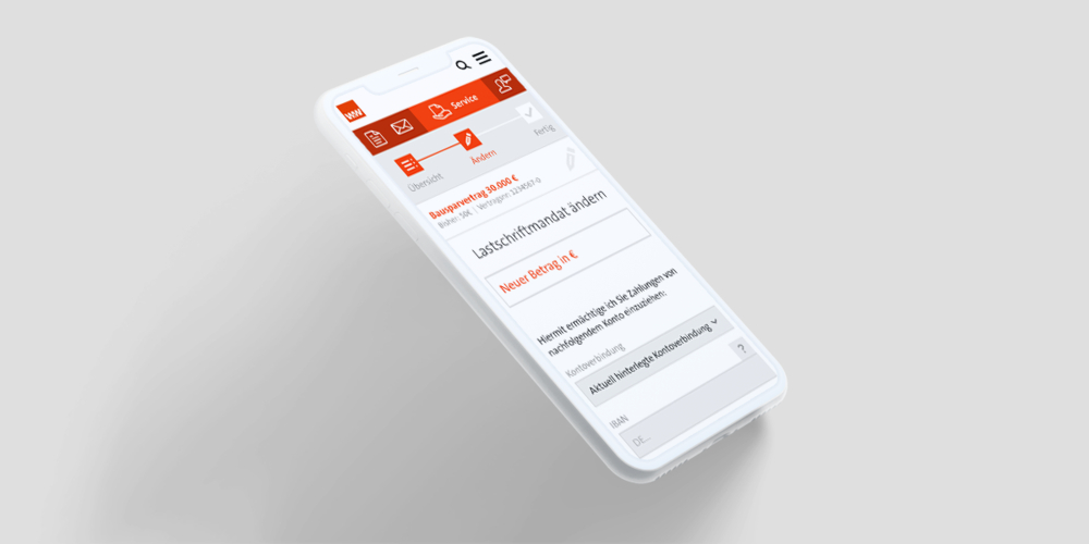 Kundenportal Wüstenrot UI Design, Bild 3 von 3