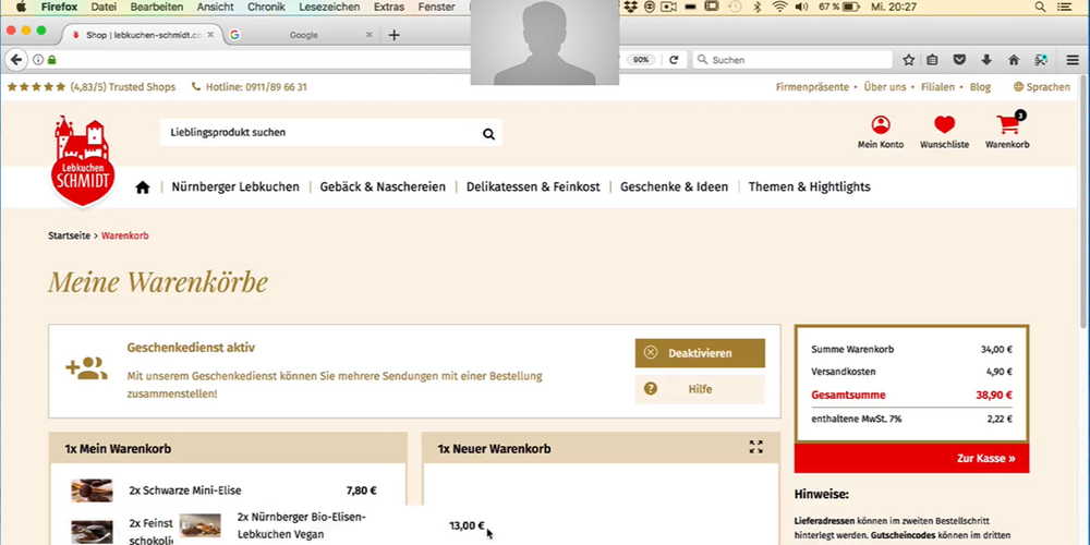 Usability Relaunch Webshop, Bild 2 von 3