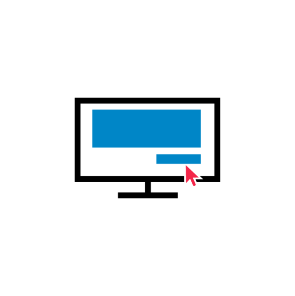 Icon eines Desktops mit einem Layout