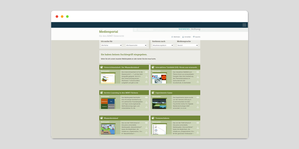 Konzeption/Design Medienportal, Bild 3 von 3