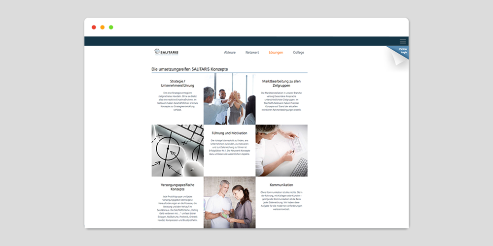 Website Relaunch SALITARIS, Bild 2 von 3