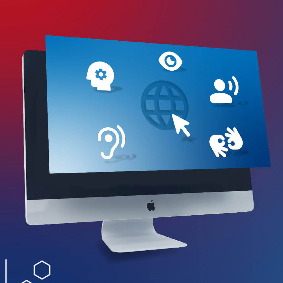 Symboldarstellung mit Themen für Barrierefreiheit im Web
