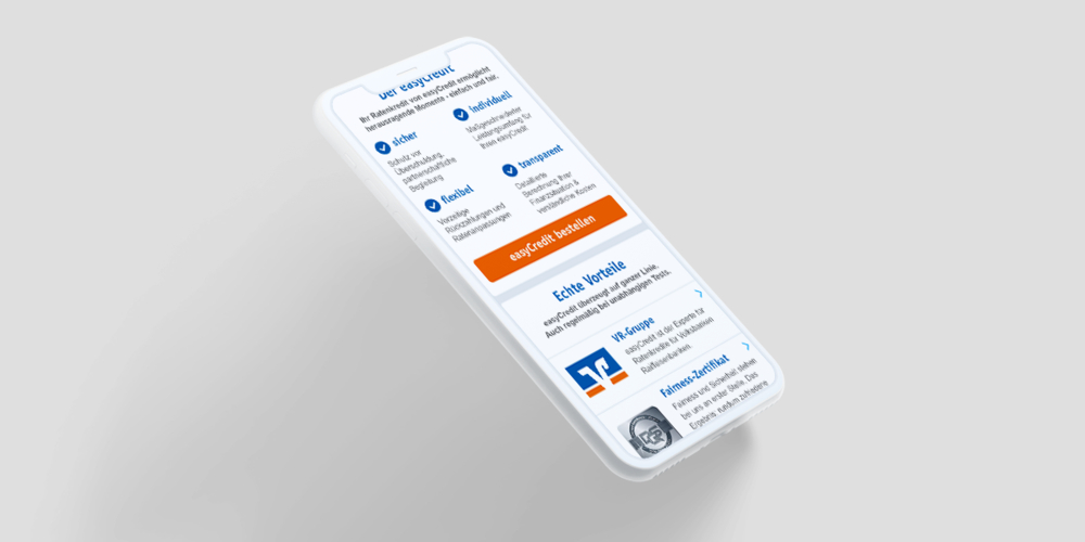 Mobile Site easyCredit, Bild 3 von 3